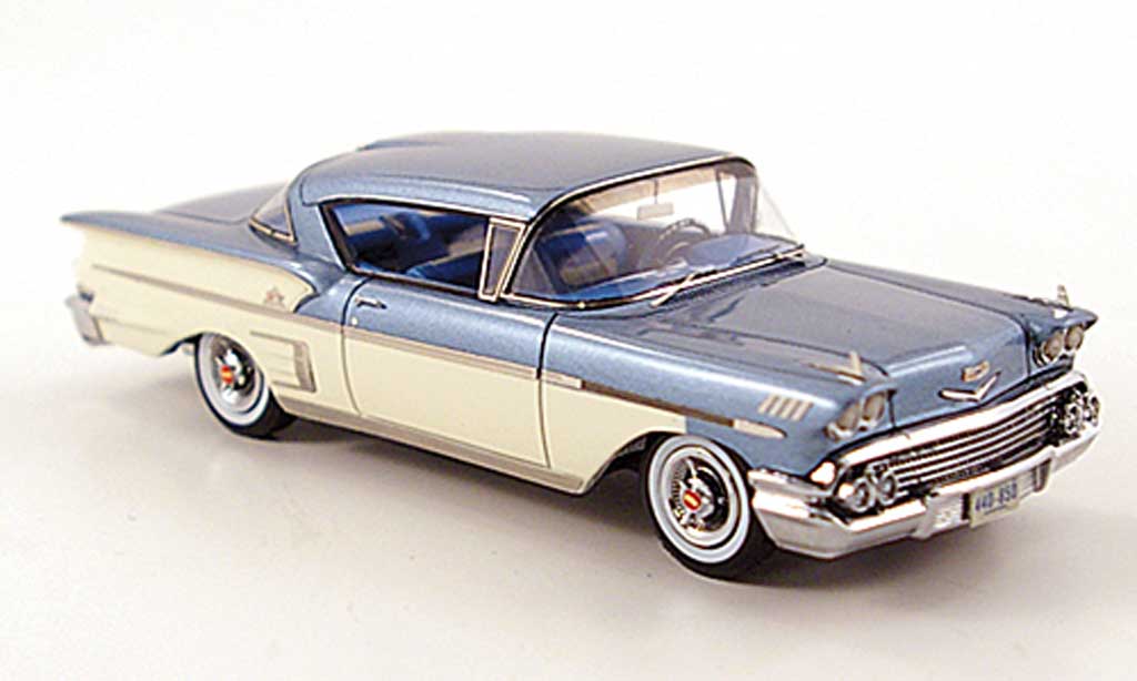 Chevrolet Bel Air 1958 1/43 Neo 1958 Impala Hardtop Coupe blue/Ivoire diecast model cars