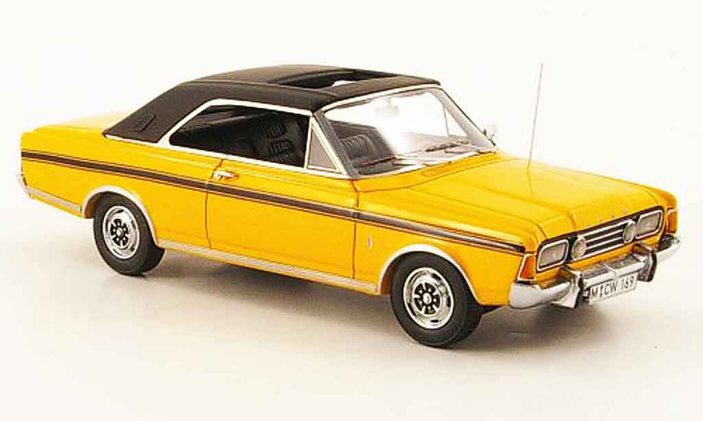 Ford Taunus 1971 1/43 Neo 1971 (P7b) 20M yellow schw. liavec. Auf. 300 diecast model cars