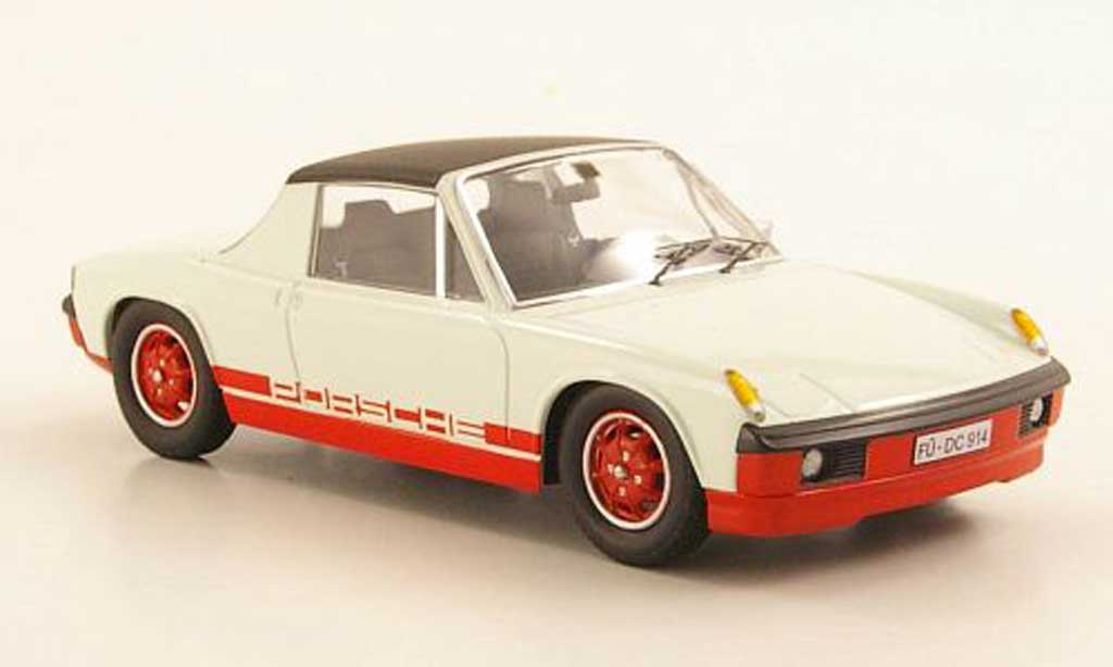 Porsche 914 1/43 Schuco elfenbein/red diecast model cars