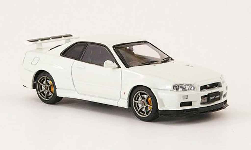 Nissan Skyline R34 1/43 Ebbro R34 GT R V Spec II white 2001 02 diecast model cars