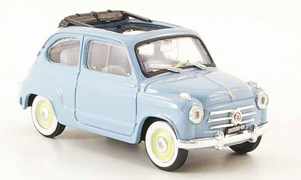 Fiat 600 1/43 Brumm (Serie 1) greyblue offen 1956 diecast model cars