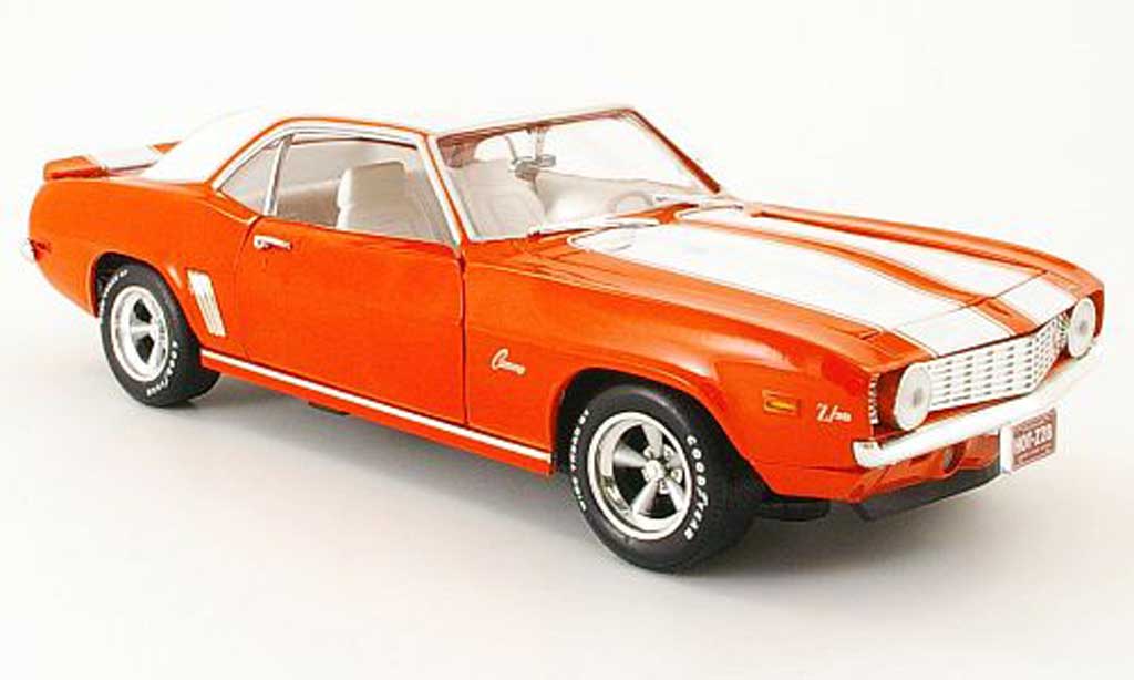 Chevrolet Camaro Z28 1/18 Ertl Z28 orange/white 1969 diecast model cars