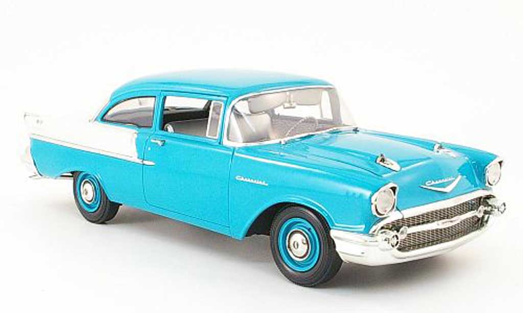Chevrolet Bel Air 1957 1/18 Highway 61 1957 150 utility sedan turkis/grey 2 portes diecast model cars