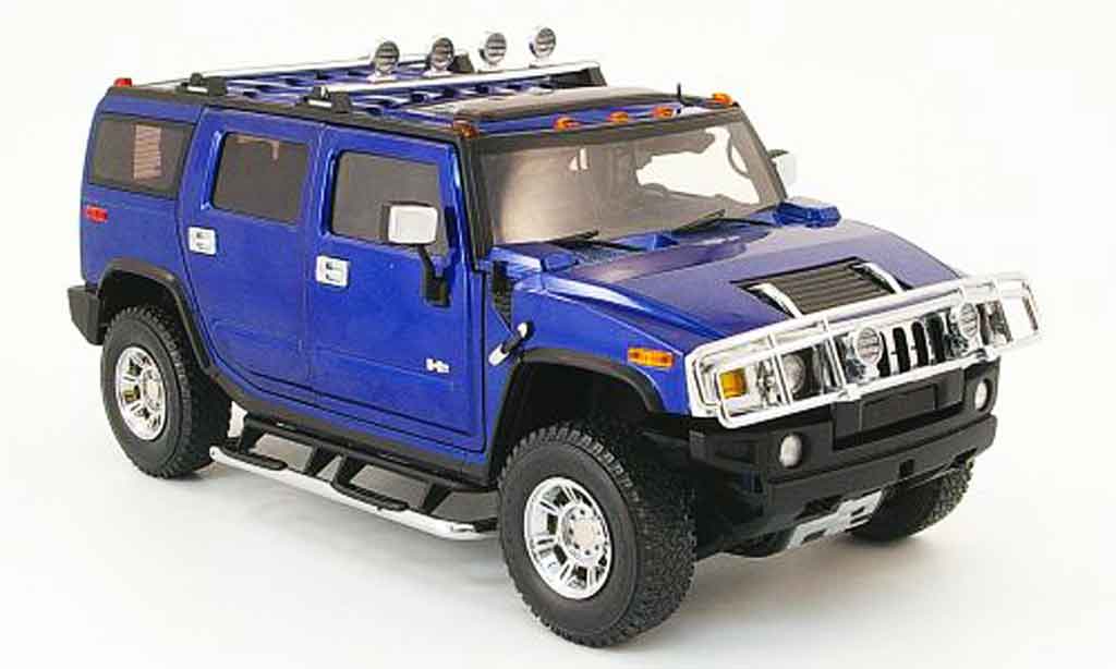 Hummer H2 1/18 Highway 61 blue diecast model cars