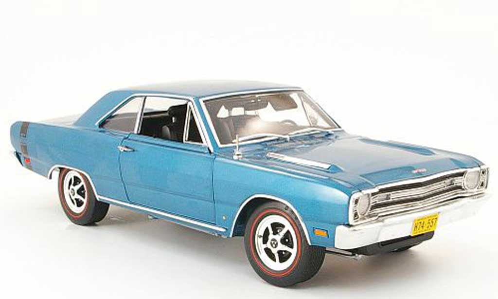 Dodge Dart 1968 1/18 Highway 61 1968 gts blue diecast model cars