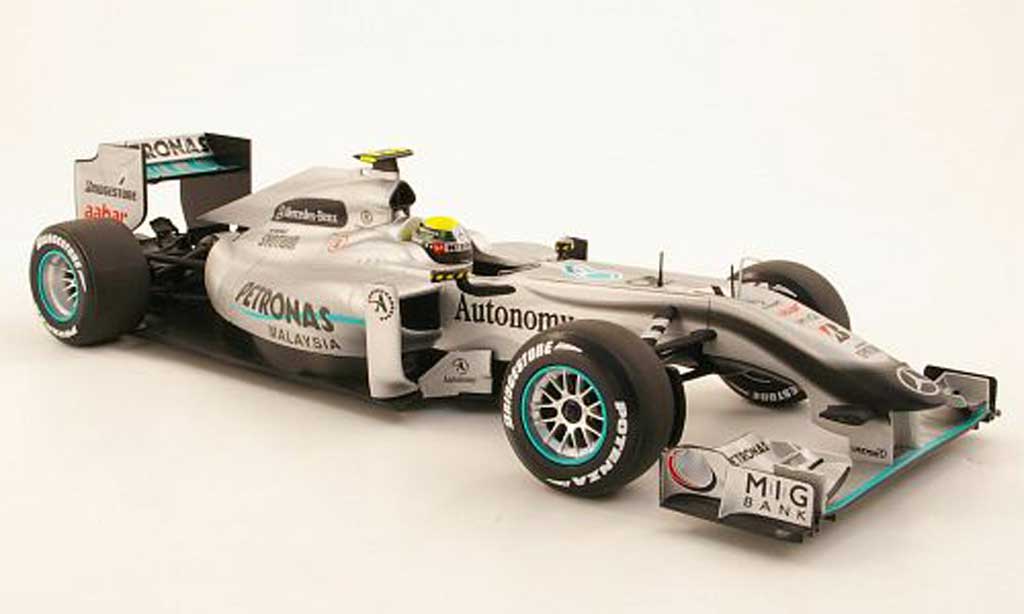 Mercedes F1 1/18 Minichamps MGP W01 No4 Petronas N.Rosberg Saison 2010 diecast model cars