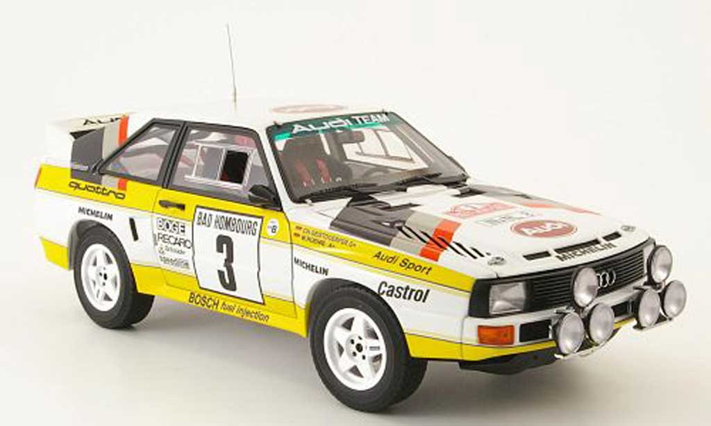 Audi Sport Quattro 1/18 Autoart no.3 rallye monte carlo 1985 diecast model cars
