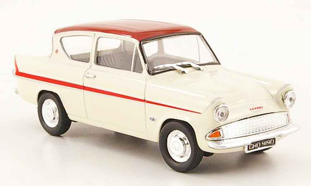 Ford Anglia 1/43 Cararama MkI 105E white red diecast model cars