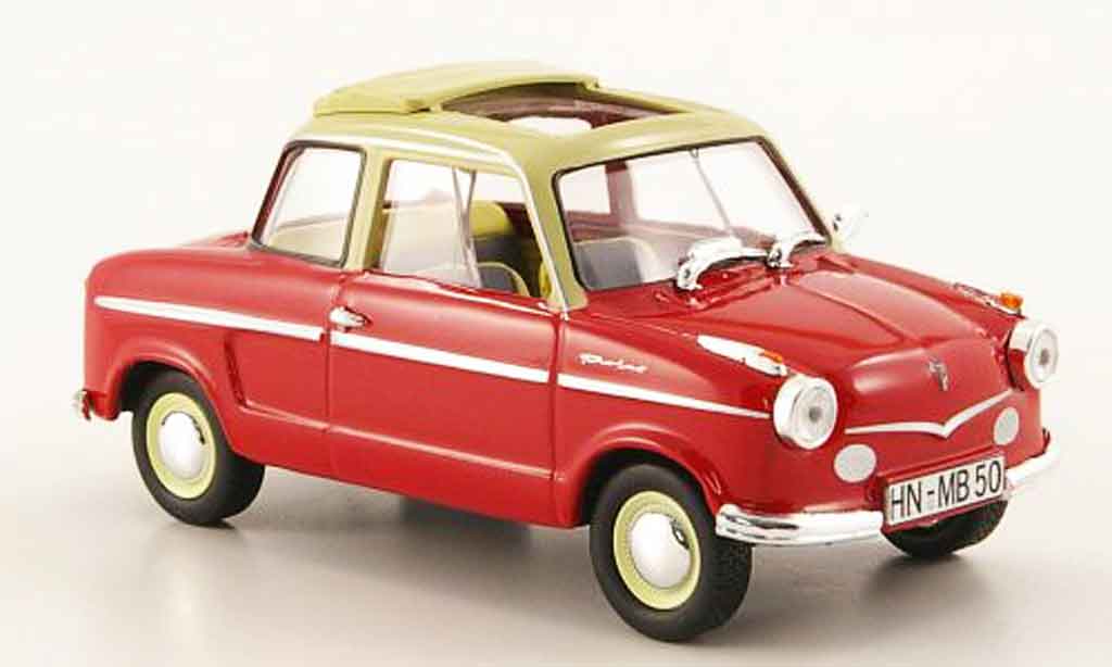 NSU Prinz 1/43 Norev I red beige avec geoffnetem Faltdach 1958 diecast model cars
