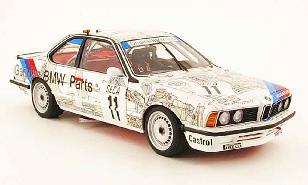 Bmw 635 CSI 1/18 Autoart m gruppe a no. 11 24h spa 1986 diecast model cars