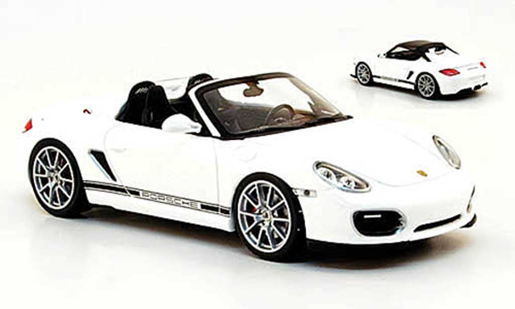 Porsche Boxster 1/43 Minichamps Spyder white 2010 inklusive SoftTop diecast model cars