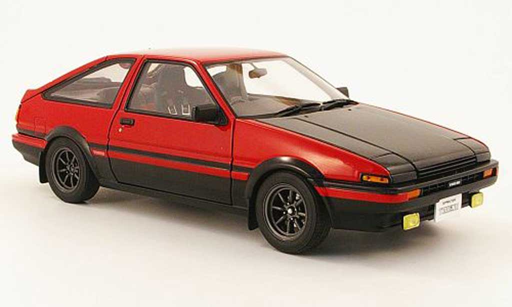 Toyota Trueno 1/18 Autoart sprinter (ae86) red/black diecast model cars