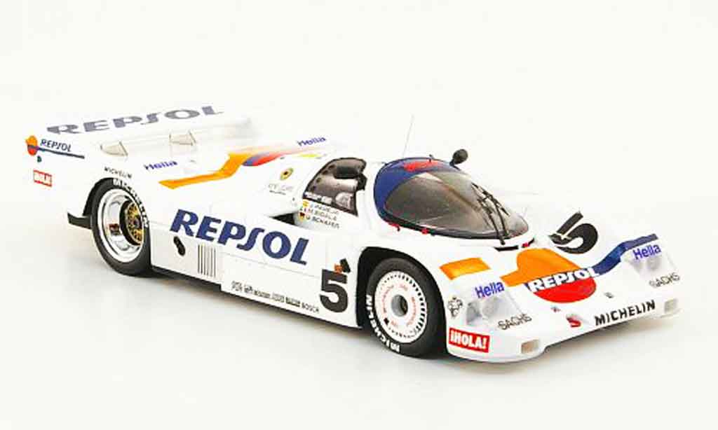 Porsche 962 1988 1/43 Spark 1988 No.5 Repsol 7ter Platz 24h Le Mans diecast model cars