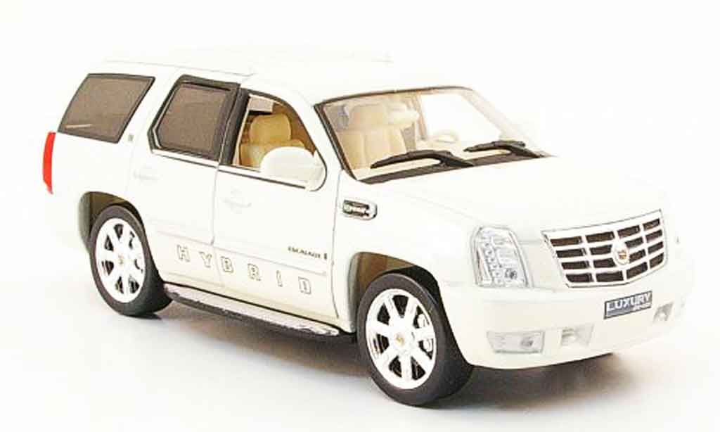 Cadillac Escalade 1/43 Luxury Die Cast Hybrid white 2009 2010 diecast model cars