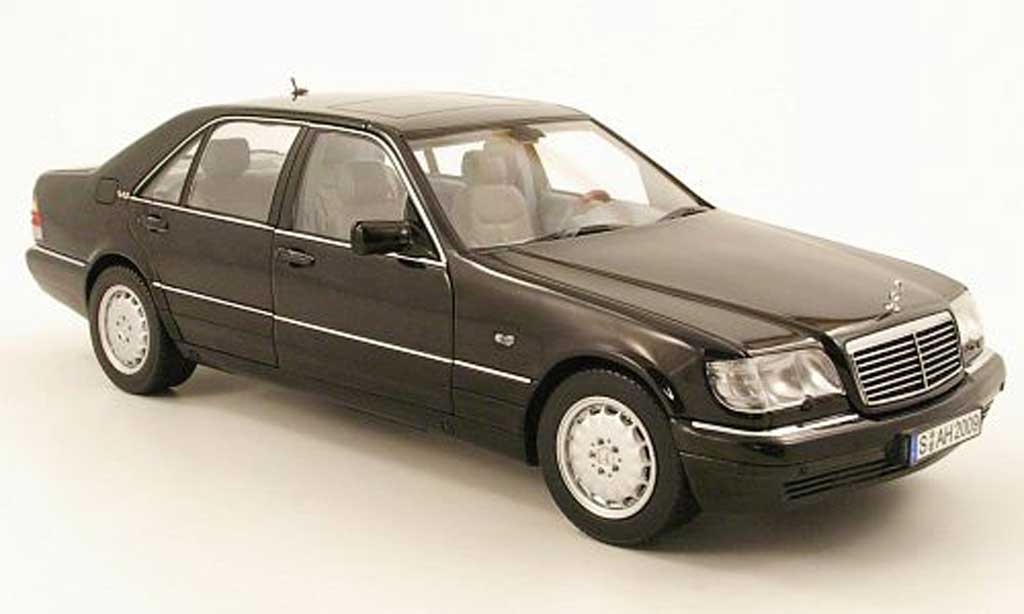 Mercedes Classe S 1/18 Norev S 600 (w140) black 1997 diecast model cars