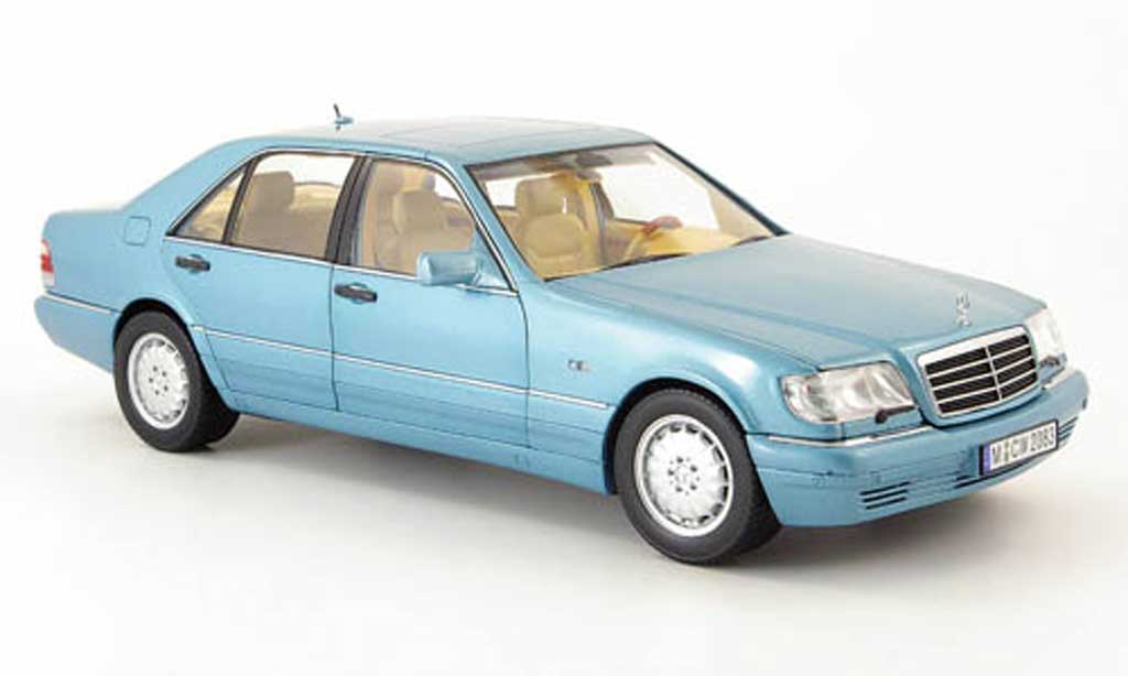 Mercedes Classe S 500 1/18 Norev 500 (w140) blue clair metallisee 1997 diecast model cars