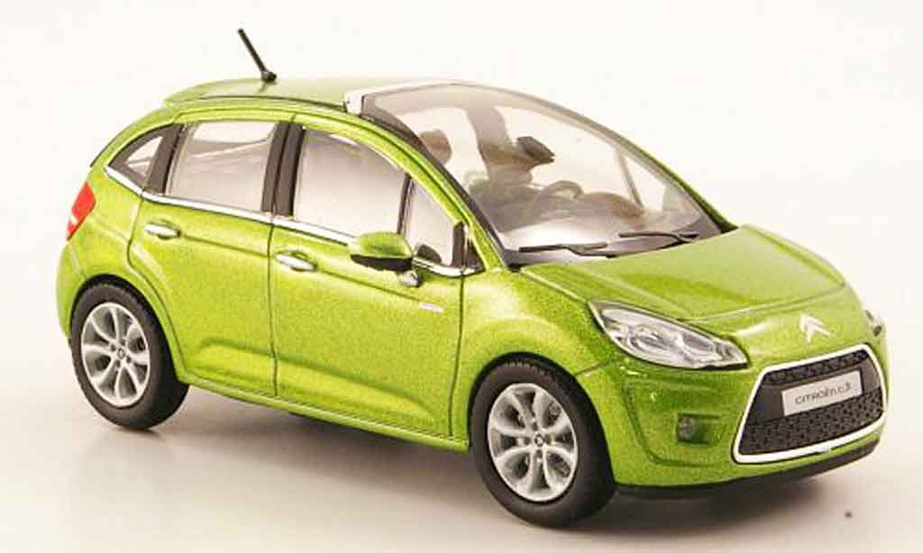Citroen C3 1/43 Norev grun 5 turer 2009 diecast model cars
