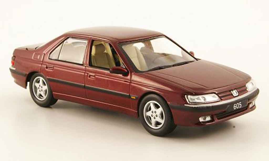 Peugeot 605 1/43 Norev red 1998 diecast model cars