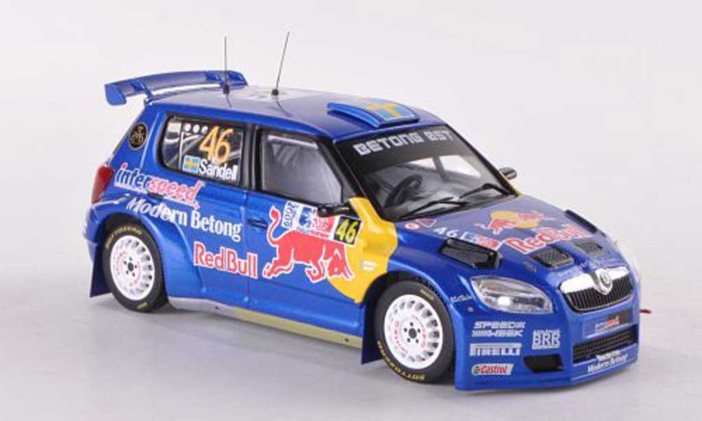 Skoda Fabia S2000 1/43 IXO S2000 No.46 Red Bull Rally Norwegen 2009 Sandell/Axelsson diecast model cars