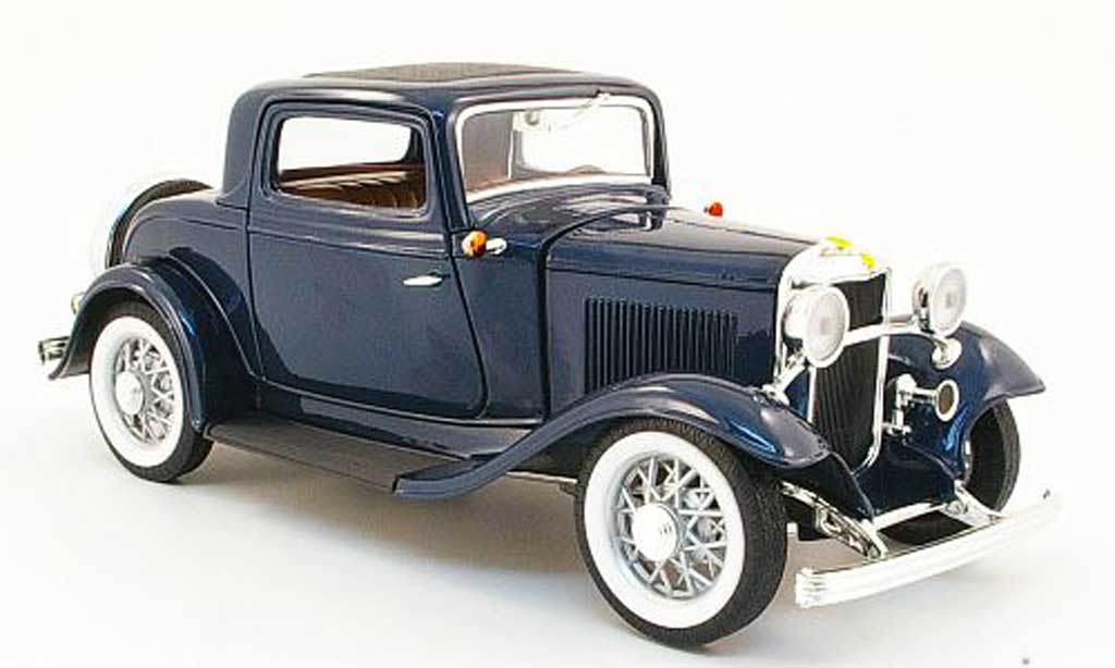 Ford Hot Rod 1/18 Yat Ming 3 window coupe blue 1932 diecast model cars