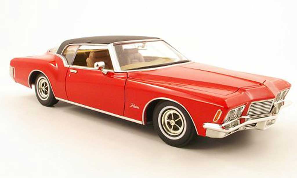 Buick Riviera 1/18 Yat Ming red/black 1971 diecast model cars