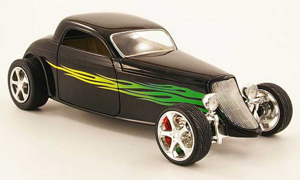 Ford 1933 1/18 Yat Ming Coupe black mit Flammendekor diecast model cars