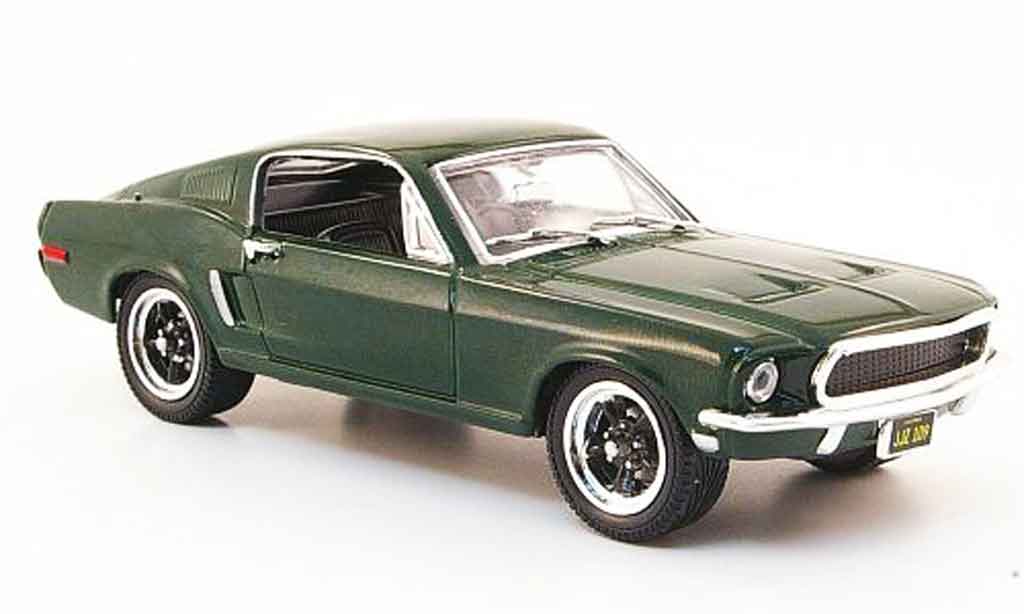 Ford Mustang 1968 1/43 Yat Ming 1968 GT Fastback Bullitt grun 1968 diecast model cars