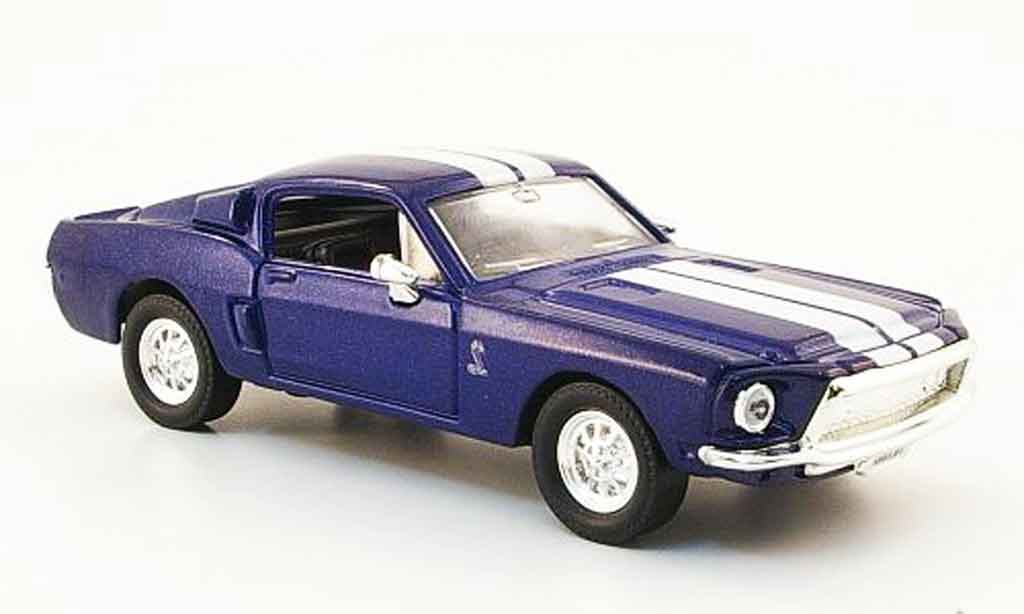 Shelby GT 500 1/43 Yat Ming KR blue white diecast model cars