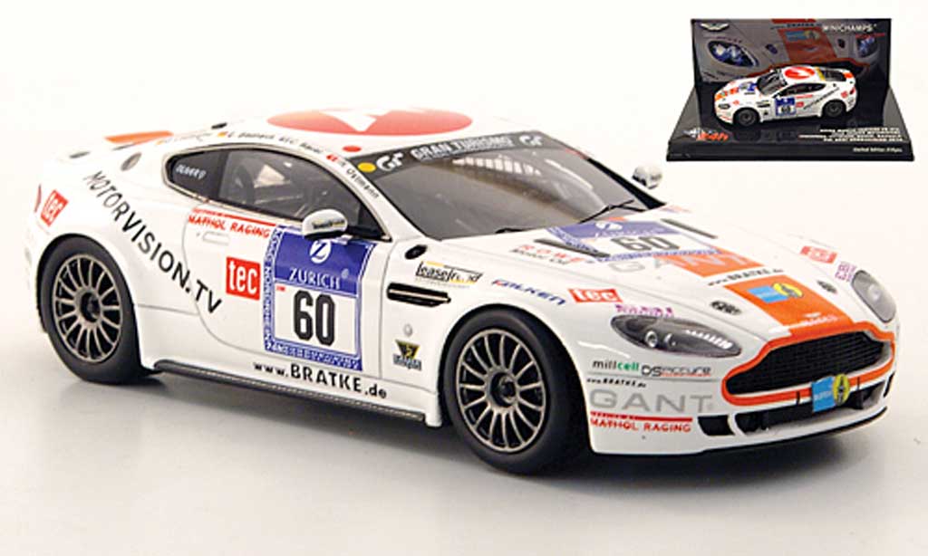 Aston Martin V8 1/43 Minichamps GT4 No.60 Team Bratke Motorsport 24h Nurburgring 2010 diecast model cars