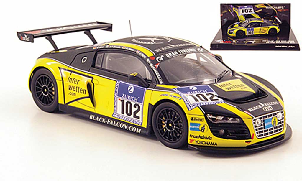 Audi R8 LMS 1/43 Minichamps LMS No.12 Team Black Falcon 24h Nurburgring 2010 diecast model cars