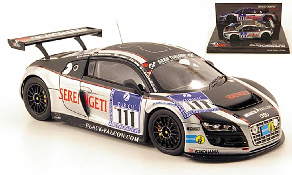 Audi R8 LMS 1/43 Minichamps LMS No.111 Black Falcon 24h Nurburgring 2010 diecast model cars