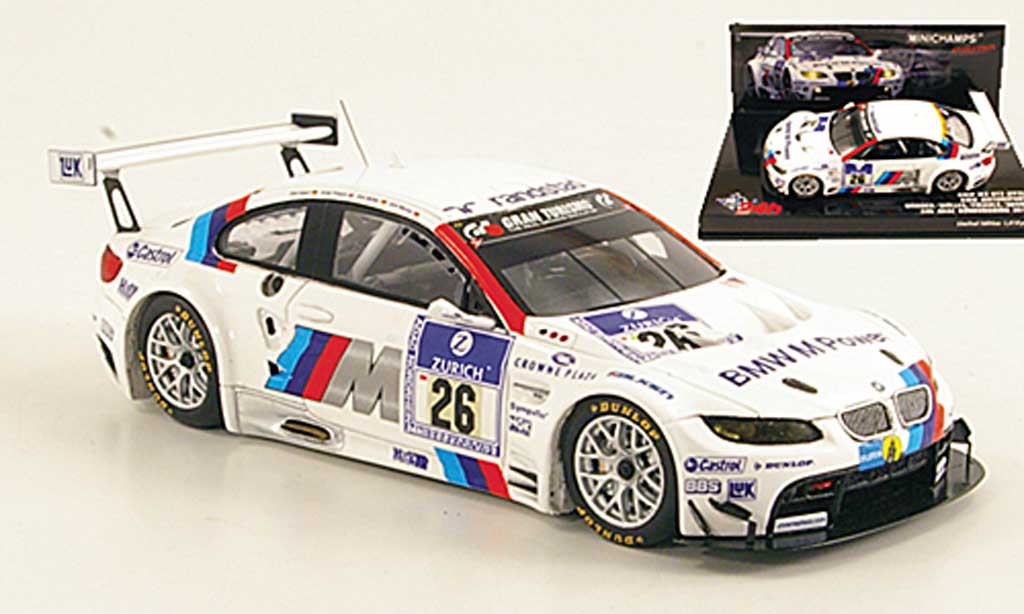 Bmw M3 E92 1/43 Minichamps E92 GT2 No.26 Motorsport 24h ADAC Nurburgring 2010 diecast model cars