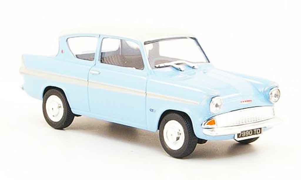 Ford Anglaia 1/43 Cararama 105E blue white diecast model cars