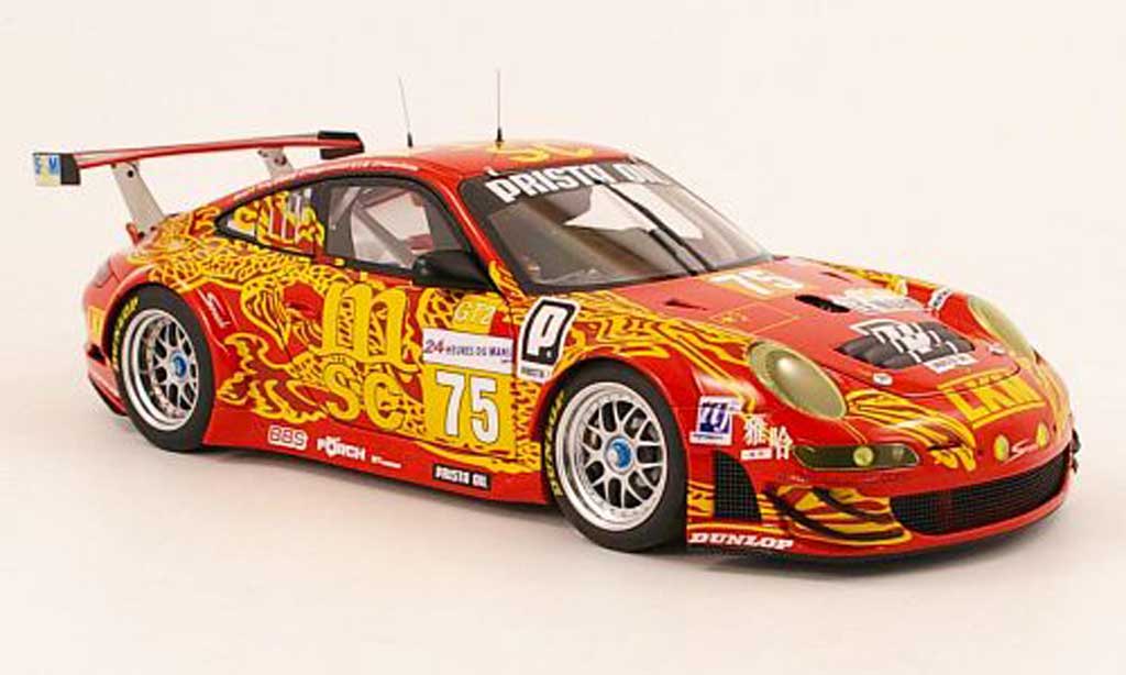 Porsche 997 GT3 RSR 1/18 Autoart GT3 RSR 2009 no.75 fia gt le mans d.o'young / p.hesnault / p.kralev diecast model cars