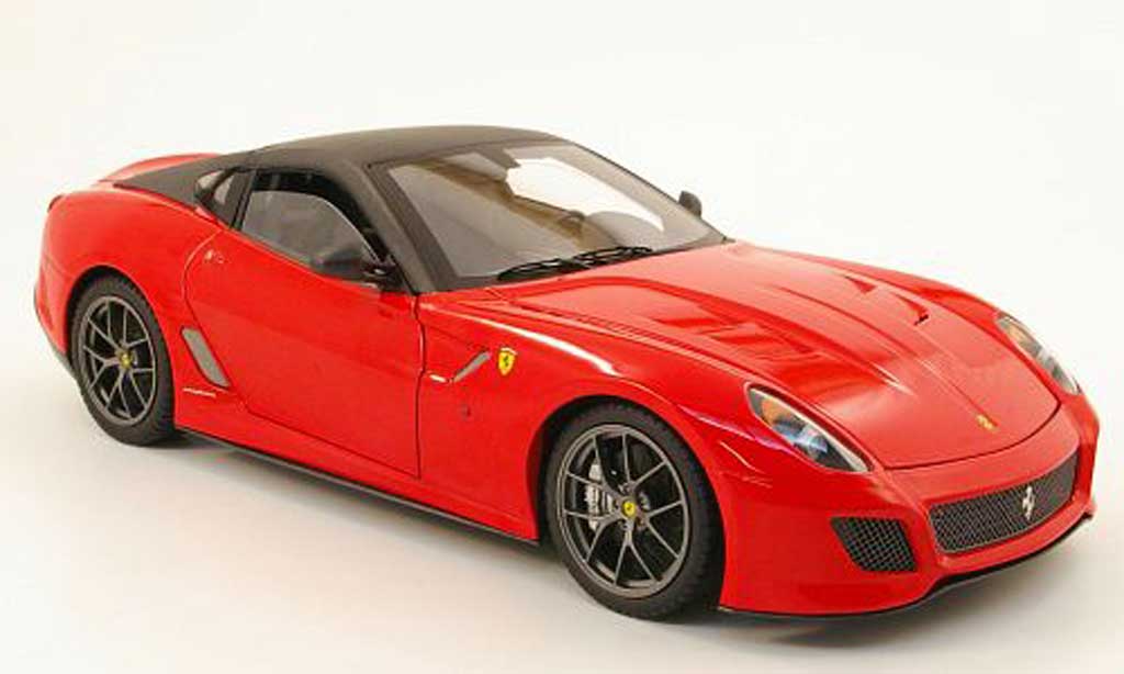 Ferrari 599 GTO 1/18 Hot Wheels Elite GTO red/noir diecast model cars