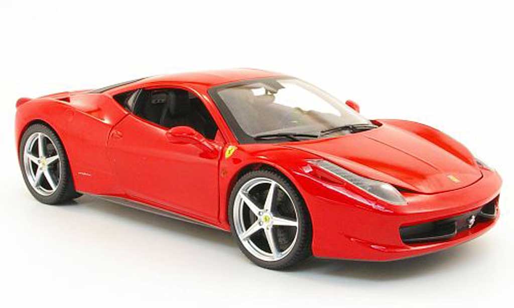 Ferrari 458 Italia 1/18 Hot Wheels Italia red 2010 diecast model cars