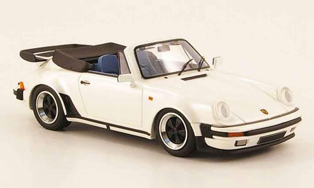 Porsche 911 Turbo 1/43 Look Smart Turbo Carrera Convertible (Turbo Look) white diecast model cars