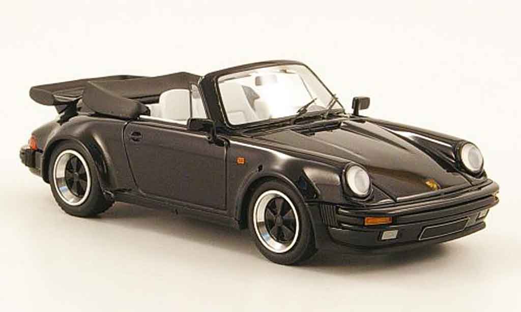 Porsche 911 Turbo 1/43 Look Smart Turbo Carrera Convertible (Turbo Look) black diecast model cars