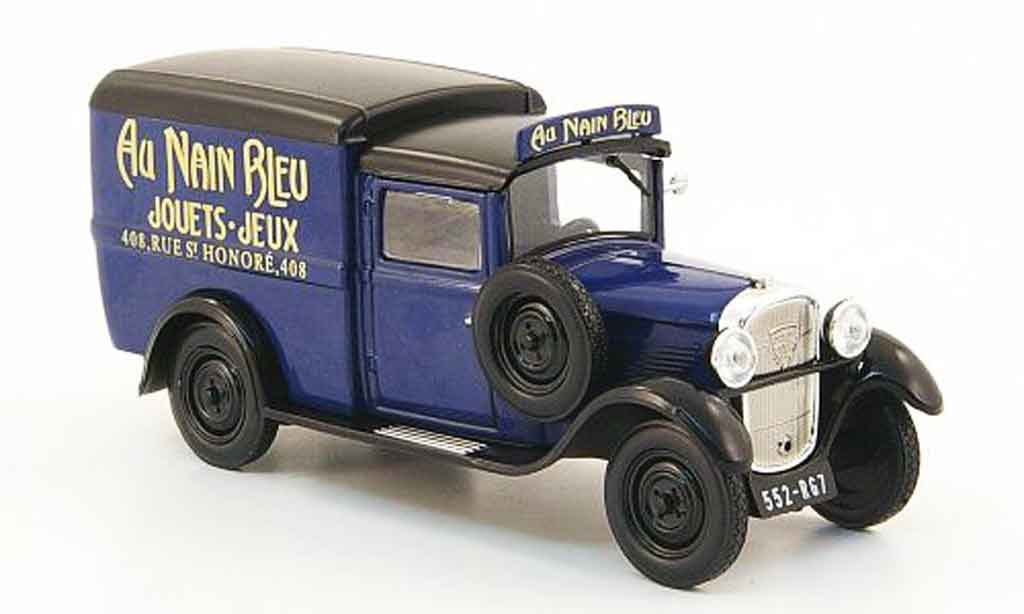 Peugeot 301 1/43 IXO fourgonette au nain blue diecast model cars