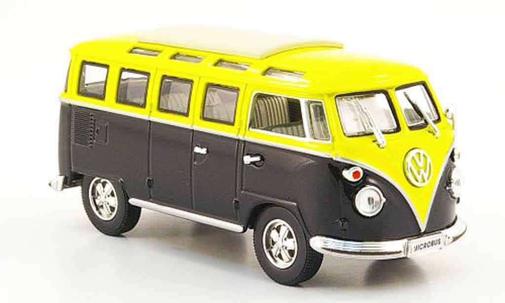 Volkswagen Combi 1/43 Yat Ming t1 samba black yellow 1962 diecast model cars