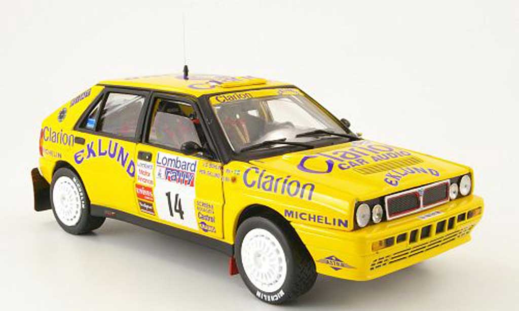 Lancia Delta HF Integrale 1/18 Sun Star HF Integrale 16v no.14 lombard rac rallye 1990 diecast model cars