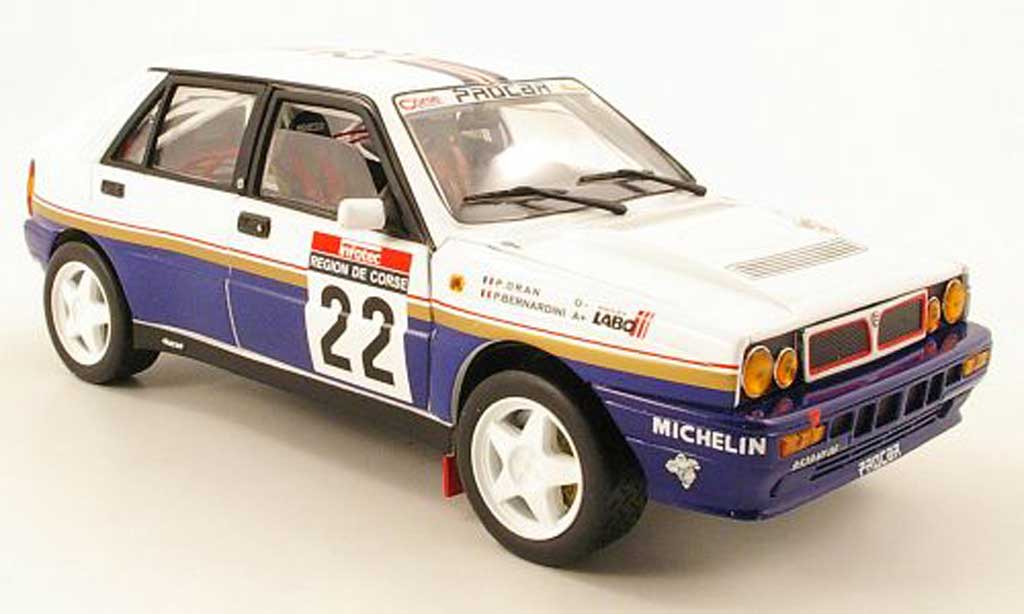 Lancia Delta HF Integrale 1/18 Sun Star HF Integrale no.22 redhmans tour de corse 1990 p.bernardini / p.dran diecast model cars
