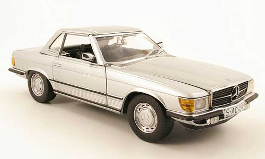 Mercedes 350 SL 1/18 Sun Star SL (r107) hardtop grey metallized 1977 diecast model cars