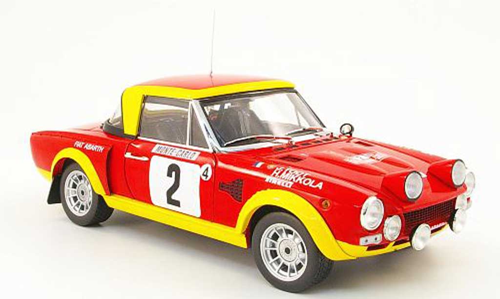 Fiat 124 Abarth 1/18 Sun Star Abarth no.2 rallye monte carlo 1975 diecast model cars