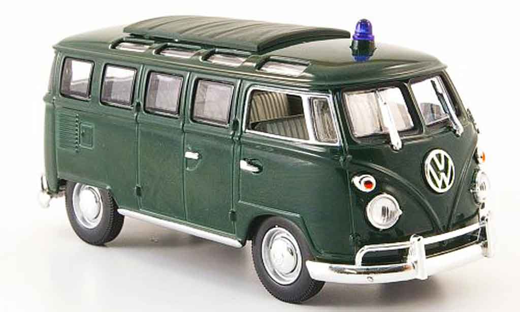Volkswagen Combi 1/43 Yat Ming t1 samba police grun diecast model cars