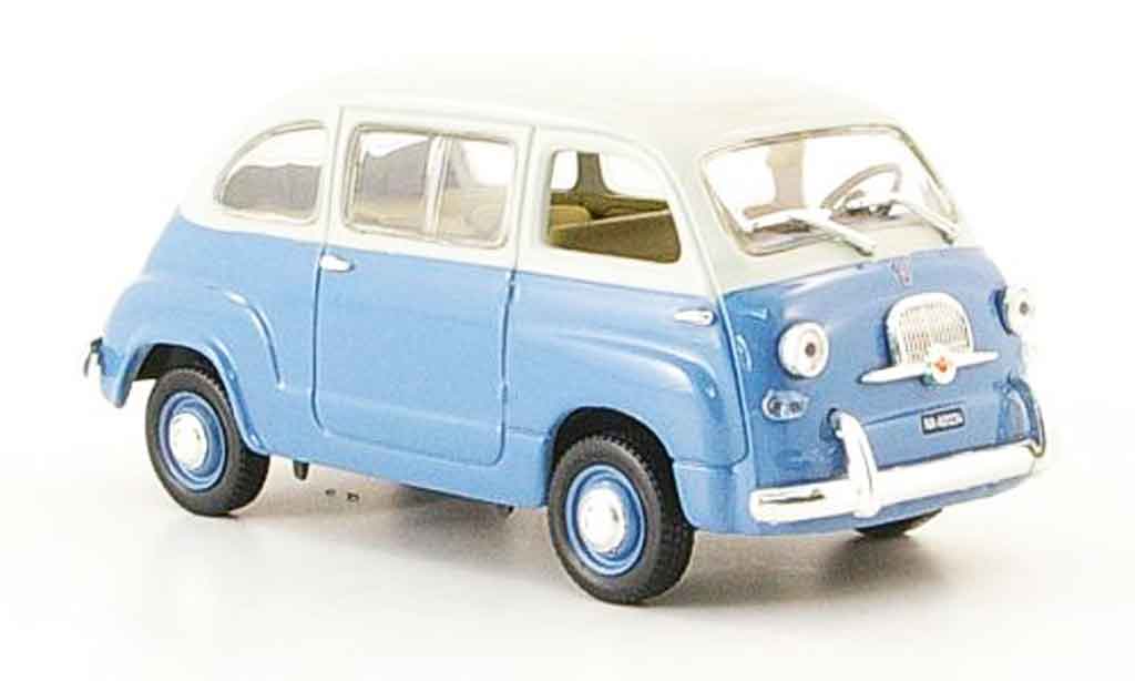 Fiat 600 1/43 Norev Multipla blue white 1967 diecast model cars