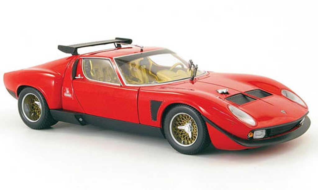 Lamborghini P400 1/18 Kyosho jota svr red avec interieur beige diecast model cars