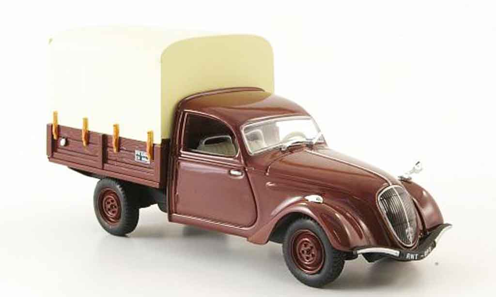 Peugeot 202 1/43 Norev camionette brown pritsche diecast model cars