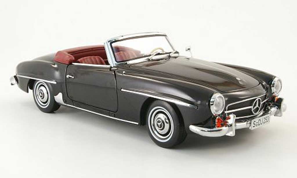 Mercedes 190 SL 1/18 Norev SL (w121 bii) black diecast model cars