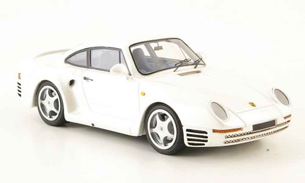 Porsche 959 1984 1/43 Look Smart 1984 white diecast model cars